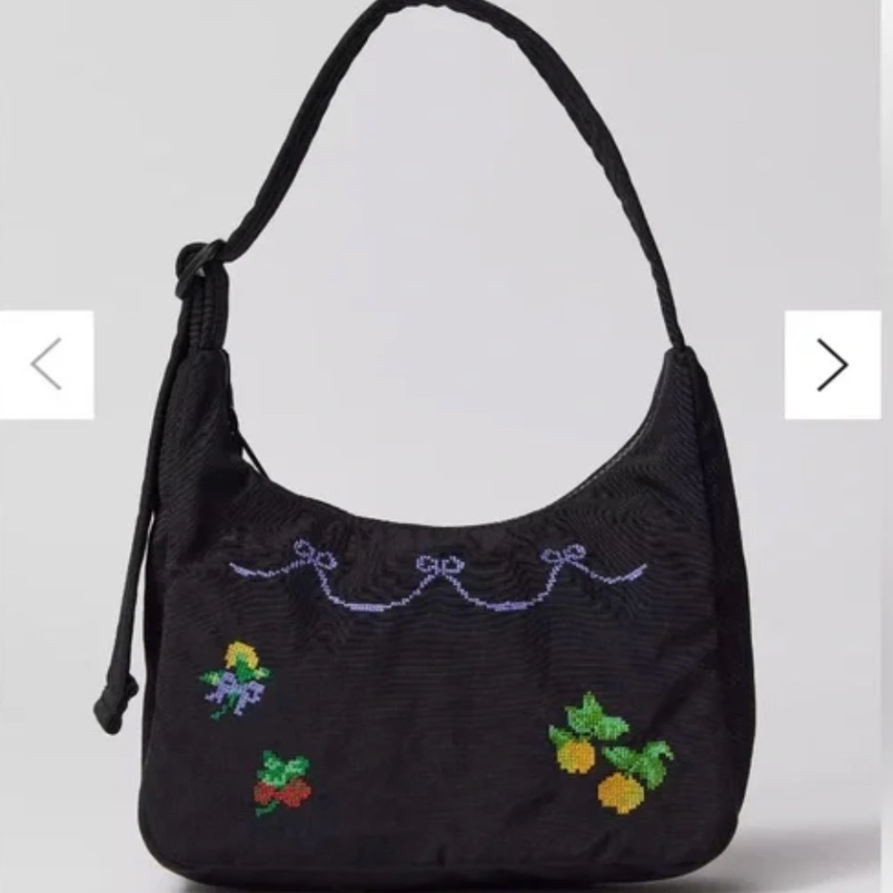 NWT Baggu cross stitch mini nylon shoulder bag